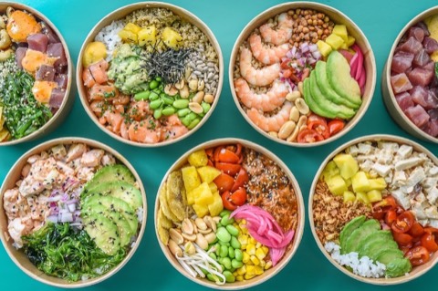 Healthy Poke — the food and the room